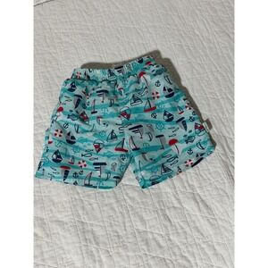 Green Sprouts Baby Boys 24 Months Swim‎ Diaper Shorts Nautical Sailboat Print